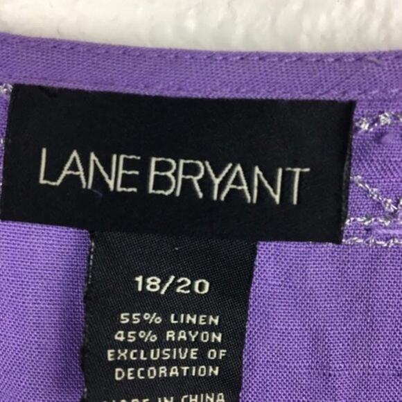 Lane Bryant Skirt Set Purple Beaded Vintage 90s Size 18 20 V-Neck Special Event - Picture 5 of 14